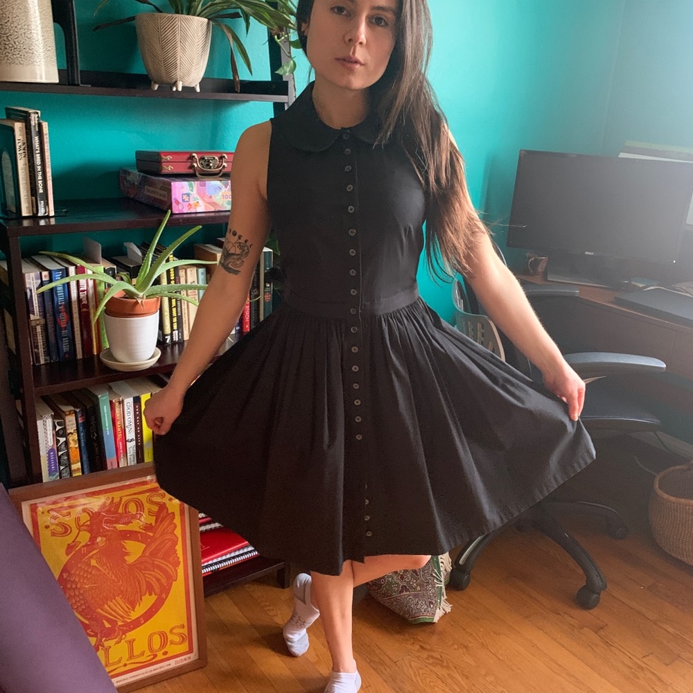 Michael Kors Schoolgirl collar button front swing dress